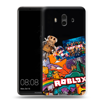 Силиконовый чехол на Huawei Mate 10 с принтом Roblox Роблокс