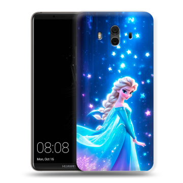 Силиконовый чехол на Huawei Mate 10 с принтом Холодное сердце Frozen