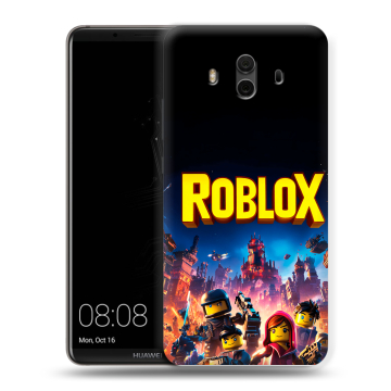 Силиконовый чехол на Huawei Mate 10 с принтом Roblox Роблокс