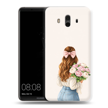 Силиконовый чехол на Huawei Mate 10 с принтом женский