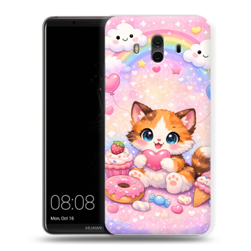 Силиконовый чехол на Huawei Mate 10 с принтом для девочек