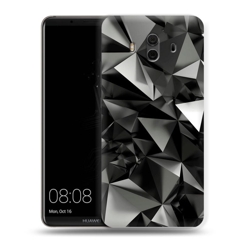 Силиконовый чехол на Huawei Mate 10 с принтом Черные кристаллы Силиконовый чехол на Huawei Mate 10 с принтом Черные кристаллы