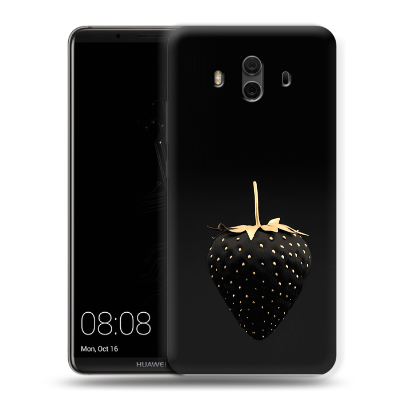 Пластиковый чехол на Huawei Mate 10 с принтом Черная клубника Пластиковый чехол на Huawei Mate 10 с принтом Черная клубника