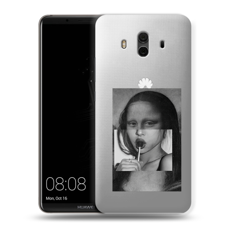 Силиконовый чехол на Huawei Mate 10 с принтом Мона Лиза Силиконовый чехол на Huawei Mate 10 с принтом Мона Лиза
