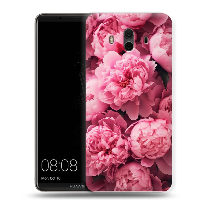Силиконовый чехол на Huawei Mate 10 с принтом цветы пионы Силиконовый чехол на Huawei Mate 10 с принтом цветы пионы