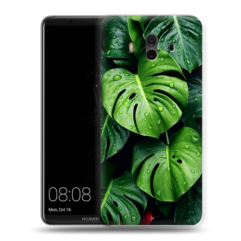 Силиконовый чехол на Huawei Mate 10 с принтом Листья Силиконовый чехол на Huawei Mate 10 с принтом Листья