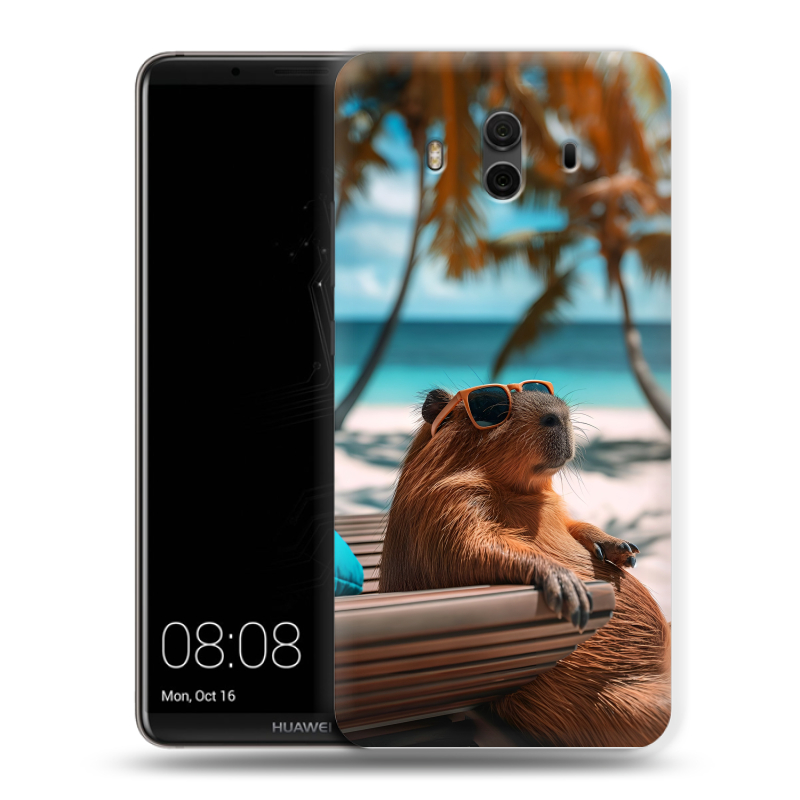 Пластиковый чехол на Huawei Mate 10 с принтом Капибара Пластиковый чехол на Huawei Mate 10 с принтом Капибара