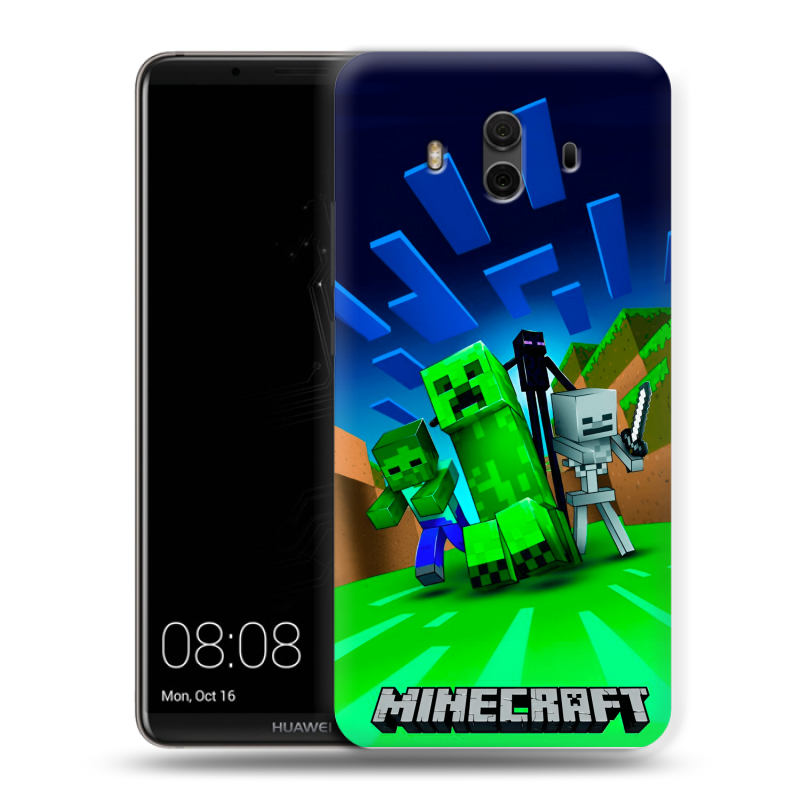 Пластиковый чехол на Huawei Mate 10 с принтом Майнкрафт Пластиковый чехол на Huawei Mate 10 с принтом Майнкрафт