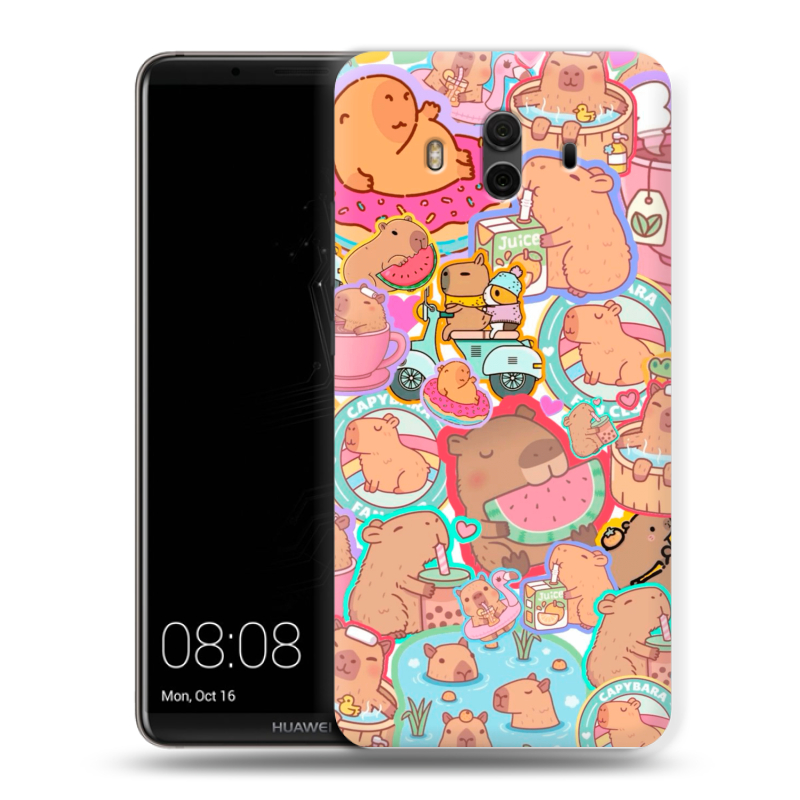 Силиконовый чехол на Huawei Mate 10 с принтом капибары Силиконовый чехол на Huawei Mate 10 с принтом капибары