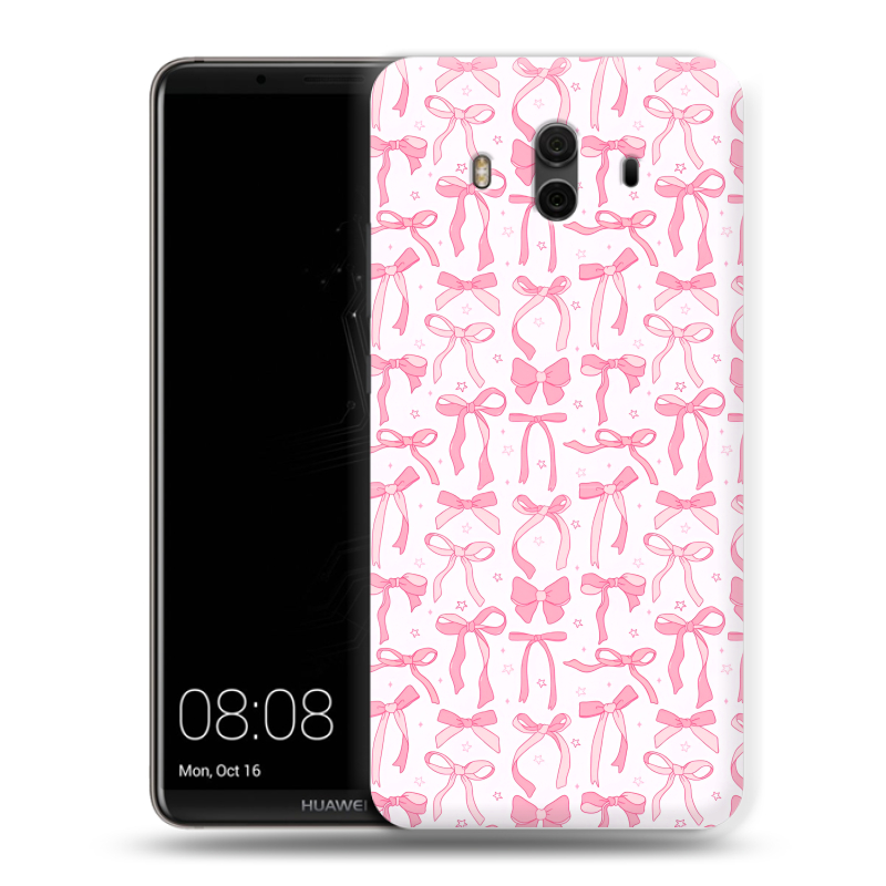 Пластиковый чехол на Huawei Mate 10 с принтом Розовые бантики Пластиковый чехол на Huawei Mate 10 с принтом Розовые бантики