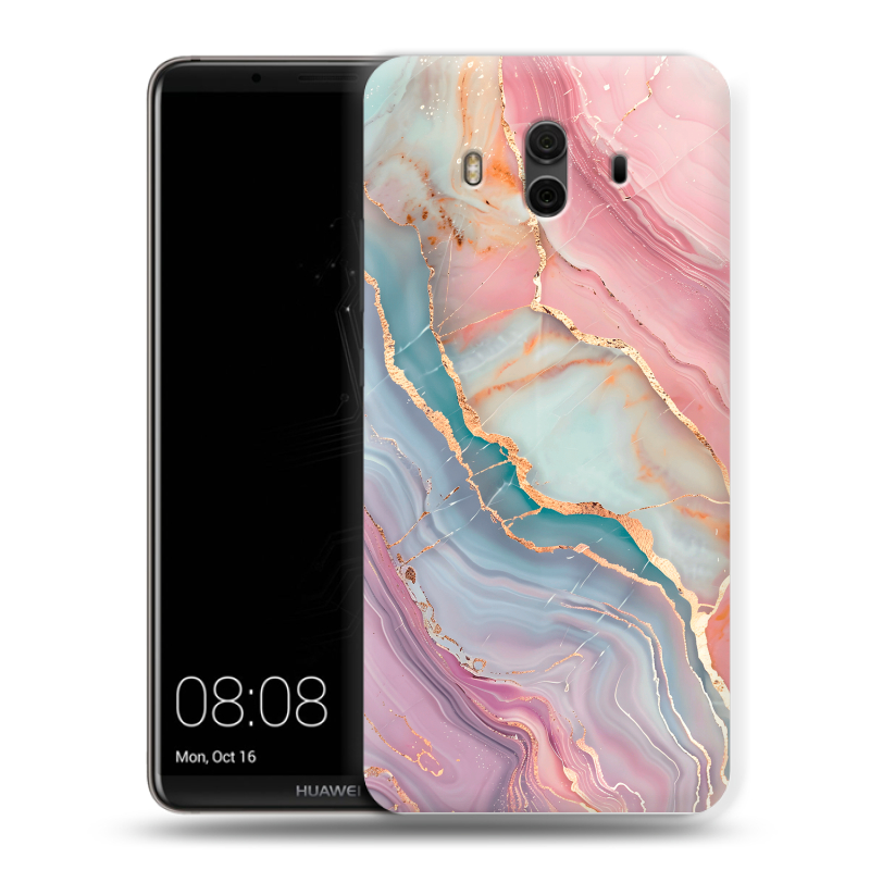 Пластиковый чехол на Huawei Mate 10 с принтом розовый мрамор Пластиковый чехол на Huawei Mate 10 с принтом розовый мрамор