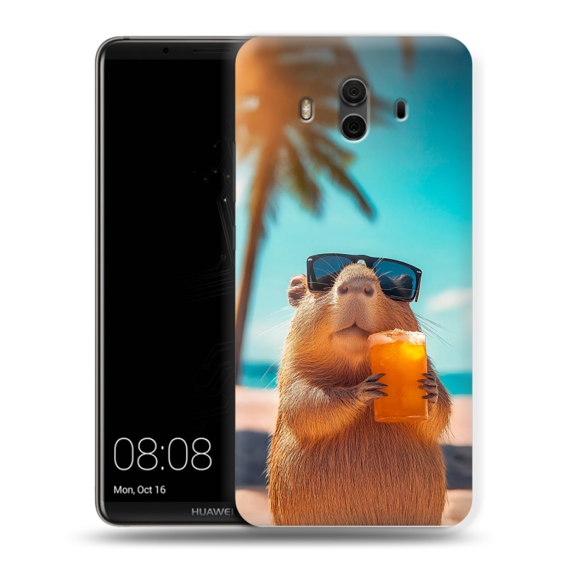 Пластиковый чехол на Huawei Mate 10 с принтом Капибара Пластиковый чехол на Huawei Mate 10 с принтом Капибара