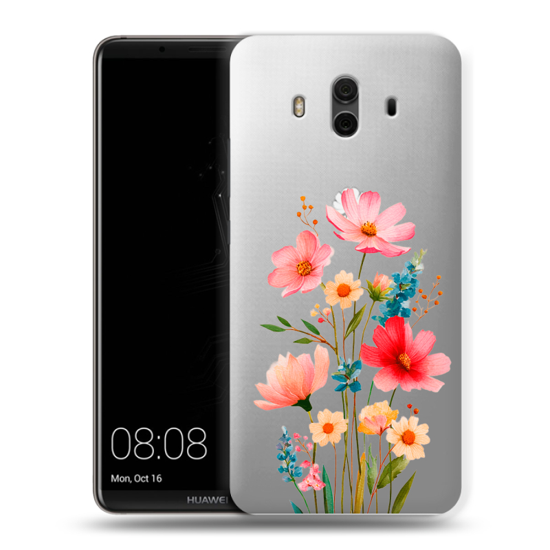 Силиконовый чехол на Huawei Mate 10 с принтом Цветы Силиконовый чехол на Huawei Mate 10 с принтом Цветы