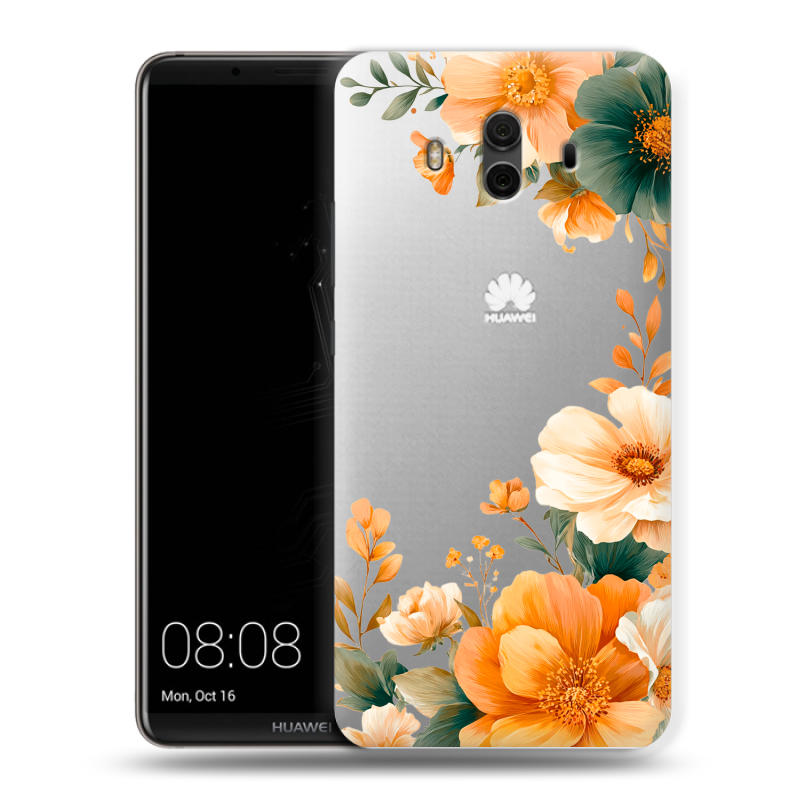 Силиконовый чехол на Huawei Mate 10 с принтом Цветы принт Силиконовый чехол на Huawei Mate 10 с принтом Цветы принт