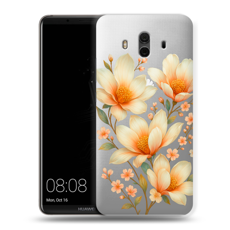 Силиконовый чехол на Huawei Mate 10 с принтом Цветы Силиконовый чехол на Huawei Mate 10 с принтом Цветы