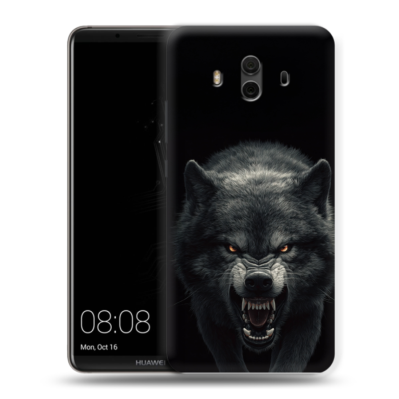 Пластиковый чехол на Huawei Mate 10 с принтом Волк Пластиковый чехол на Huawei Mate 10 с принтом Волк