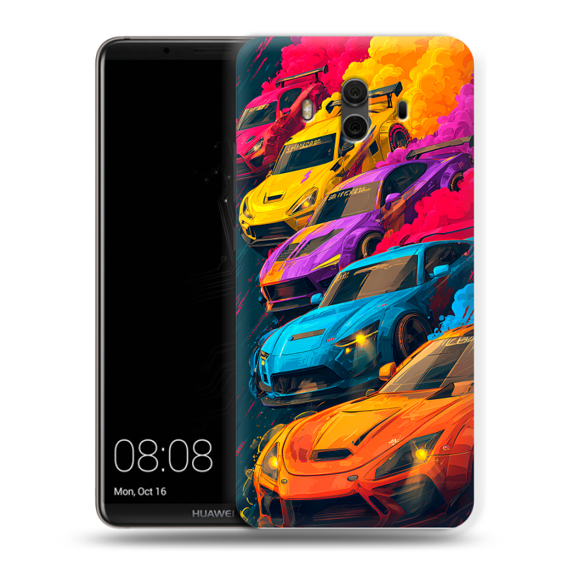 Пластиковый чехол на Huawei Mate 10 с принтом Тачки Пластиковый чехол на Huawei Mate 10 с принтом Тачки