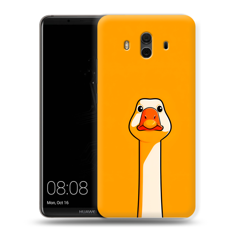 Силиконовый чехол на Huawei Mate 10 с принтом Смешная утка Силиконовый чехол на Huawei Mate 10 с принтом Смешная утка