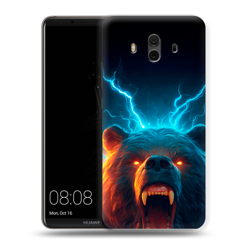 Силиконовый чехол на Huawei Mate 10 с принтом Медведь Силиконовый чехол на Huawei Mate 10 с принтом Медведь