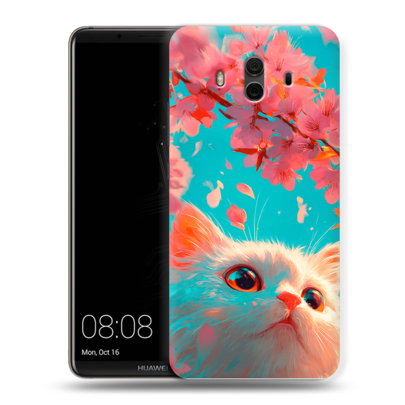 Пластиковый чехол на Huawei Mate 10 с принтом Красивый кот Пластиковый чехол на Huawei Mate 10 с принтом Красивый кот