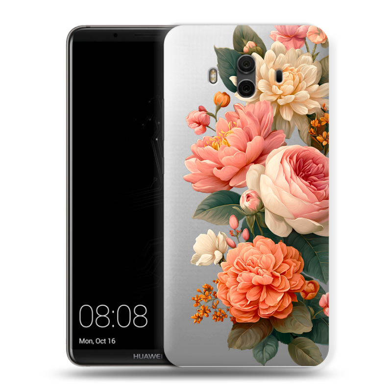 Силиконовый чехол на Huawei Mate 10 с принтом цветы Силиконовый чехол на Huawei Mate 10 с принтом цветы