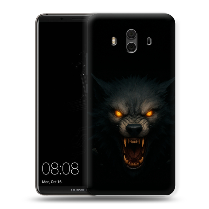 Пластиковый чехол на Huawei Mate 10 с принтом Волк Пластиковый чехол на Huawei Mate 10 с принтом Волк