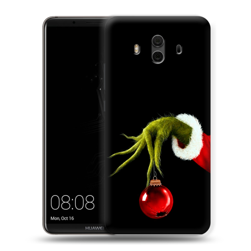 Силиконовый чехол на Huawei Mate 10 с принтом Новый год Гринч Силиконовый чехол на Huawei Mate 10 с принтом Новый год Гринч