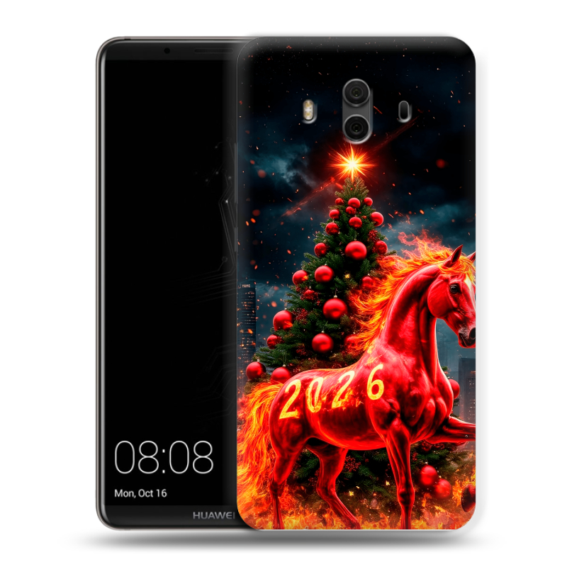 Силиконовый чехол на Huawei Mate 10 с принтом Новый год Силиконовый чехол на Huawei Mate 10 с принтом Новый год