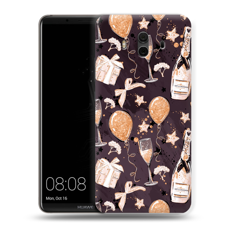 Пластиковый чехол на Huawei Mate 10 с принтом Новый год Пластиковый чехол на Huawei Mate 10 с принтом Новый год