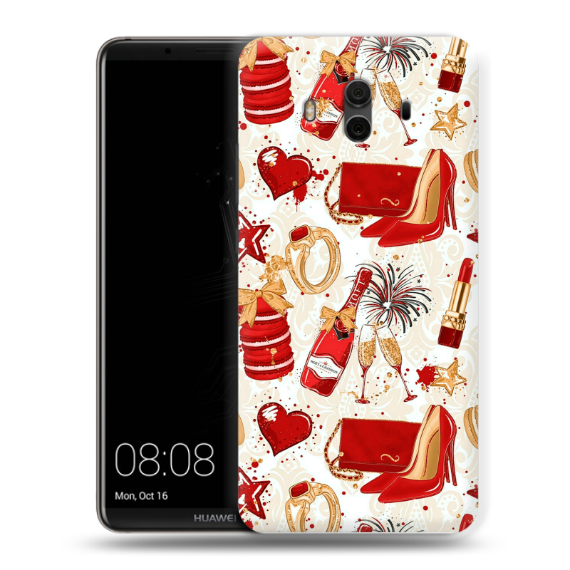 Пластиковый чехол на Huawei Mate 10 с принтом Новый год Пластиковый чехол на Huawei Mate 10 с принтом Новый год