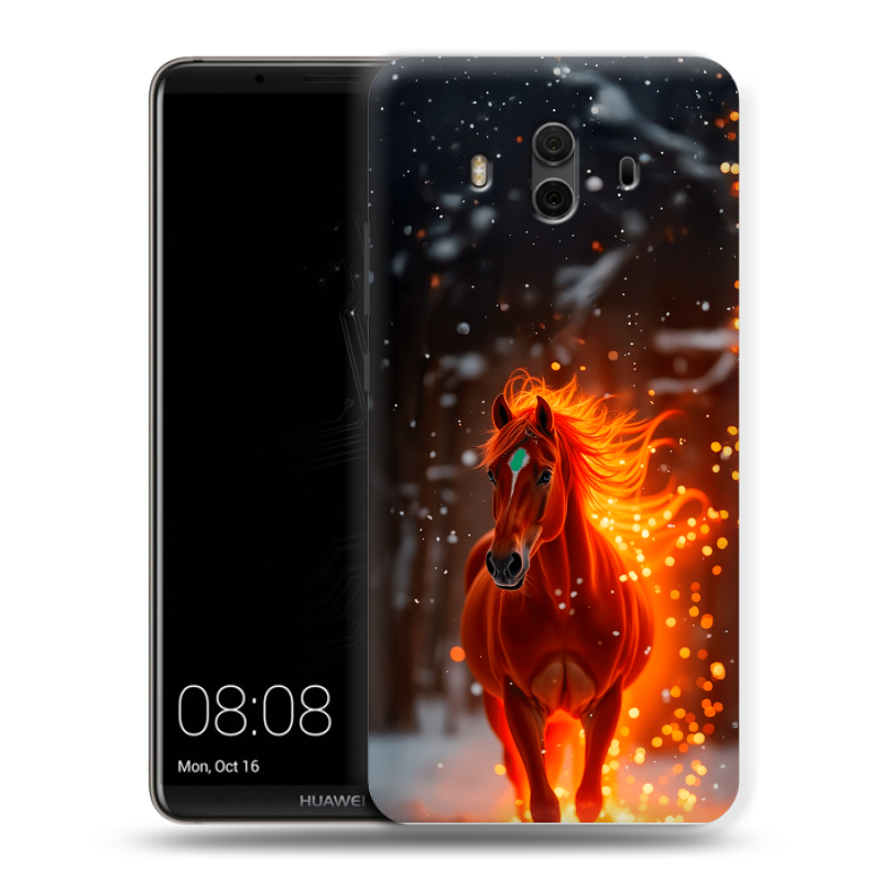 Пластиковый чехол на Huawei Mate 10 с принтом Новый год Пластиковый чехол на Huawei Mate 10 с принтом Новый год