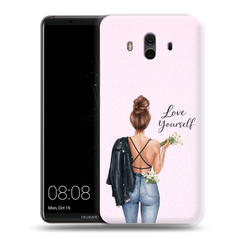 Силиконовый чехол на Huawei Mate 10 с принтом женский Силиконовый чехол на Huawei Mate 10 с принтом женский