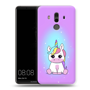 Силиконовый чехол на Huawei Mate 10 Pro с принтом Единорог
