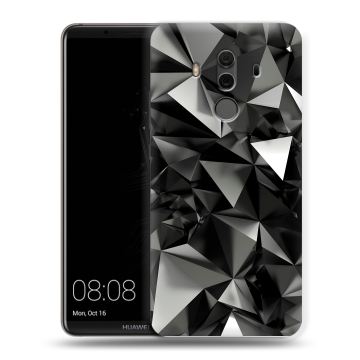 Силиконовый чехол на Huawei Mate 10 Pro с принтом Черные кристаллы