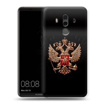 Силиконовый чехол на Huawei Mate 10 Pro с принтом Герб России