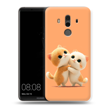 Силиконовый чехол на Huawei Mate 10 Pro с принтом Милые котики