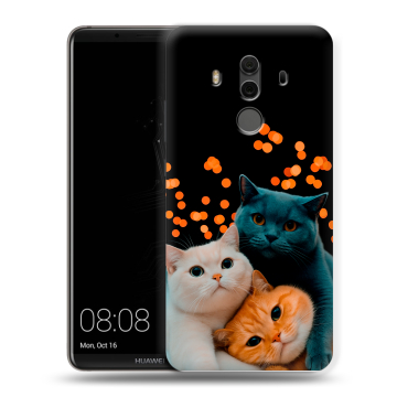 Силиконовый чехол на Huawei Mate 10 Pro с принтом Кошки