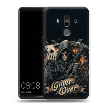 Силиконовый чехол на Huawei Mate 10 Pro с принтом Скелет карты