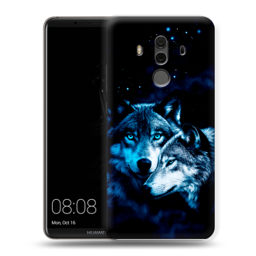 Силиконовый чехол на Huawei Mate 10 Pro с принтом Волки