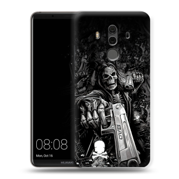 Силиконовый чехол на Huawei Mate 10 Pro с принтом Скелет
