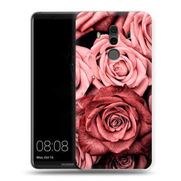 Силиконовый чехол на Huawei Mate 10 Pro с принтом Цветы розы