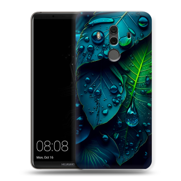 Силиконовый чехол на Huawei Mate 10 Pro с принтом Листья