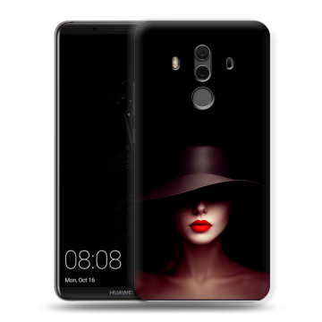 Силиконовый чехол на Huawei Mate 10 Pro с принтом Девушка в шляпе Силиконовый чехол на Huawei Mate 10 Pro с принтом Девушка в шляпе