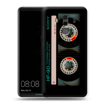 Силиконовый чехол на Huawei Mate 10 Pro с принтом Кассета