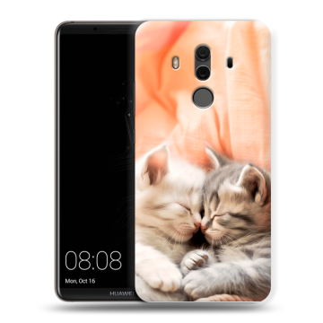 Силиконовый чехол на Huawei Mate 10 Pro с принтом Котята Силиконовый чехол на Huawei Mate 10 Pro с принтом Котята