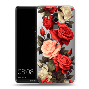 Силиконовый чехол на Huawei Mate 10 Pro с принтом Розы Силиконовый чехол на Huawei Mate 10 Pro с принтом Розы
