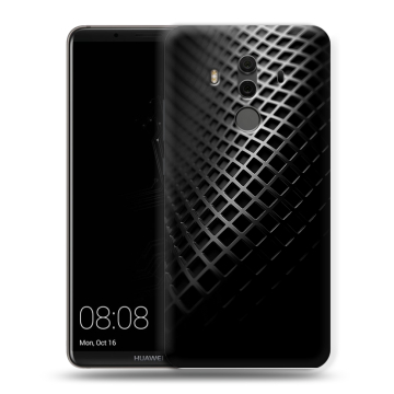 Силиконовый чехол на Huawei Mate 10 Pro с принтом Текстура металла