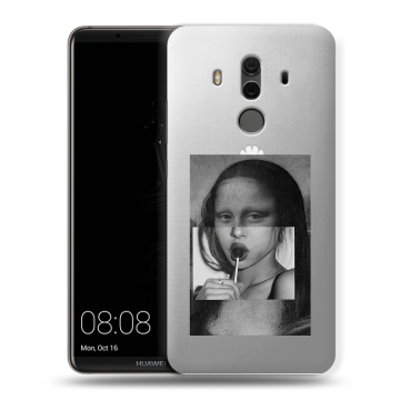 Силиконовый чехол на Huawei Mate 10 Pro с принтом Мона Лиза Силиконовый чехол на Huawei Mate 10 Pro с принтом Мона Лиза