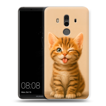Силиконовый чехол на Huawei Mate 10 Pro с принтом котенок Силиконовый чехол на Huawei Mate 10 Pro с принтом котенок