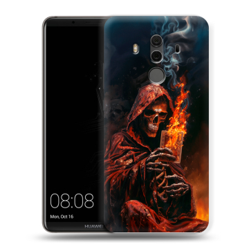Силиконовый чехол на Huawei Mate 10 Pro с принтом Скелет и карты Силиконовый чехол на Huawei Mate 10 Pro с принтом Скелет и карты